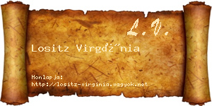 Lositz Virgínia névjegykártya